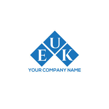 EUK letter logo design on white background. EUK creative initials letter logo concept. EUK letter design.