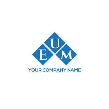 EUM letter logo design on white background. EUM creative initials letter logo concept. EUM letter design.