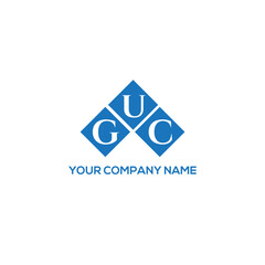 GUC letter logo design on white background. GUC creative initials letter logo concept. GUC letter design.