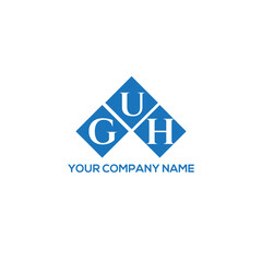 GUH letter logo design on white background. GUH creative initials letter logo concept. GUH letter design.