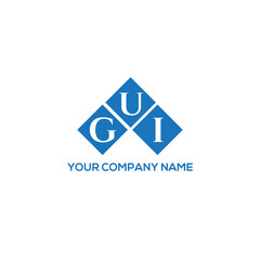 GUI letter logo design on white background. GUI creative initials letter logo concept. GUI letter design.