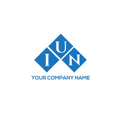 Fototapeta premium IUN letter logo design on white background. IUN creative initials letter logo concept. IUN letter design. 