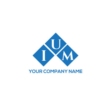 IUM letter logo design on white background. IUM creative initials letter logo concept. IUM letter design.