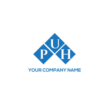 PUH letter logo design on white background. PUH creative initials letter logo concept. PUH letter design.
