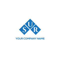 SUR letter logo design on white background. SUR creative initials letter logo concept. SUR letter design.