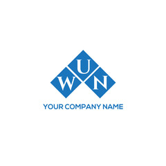 Fototapeta premium WUN letter logo design on white background. WUN creative initials letter logo concept. WUN letter design.