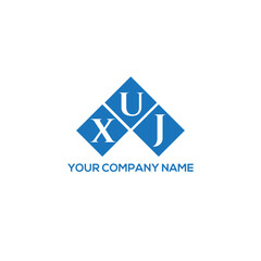 XUJ letter logo design on white background. XUJ creative initials letter logo concept. XUJ letter design.
