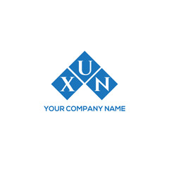 Fototapeta premium XUN letter logo design on white background. XUN creative initials letter logo concept. XUN letter design.