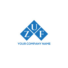 ZUF letter logo design on white background. ZUF creative initials letter logo concept. ZUF letter design.
