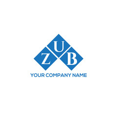 Fototapeta premium ZUB letter logo design on white background. ZUB creative initials letter logo concept. ZUB letter design. 