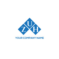 ZUH letter logo design on white background. ZUH creative initials letter logo concept. ZUH letter design.
