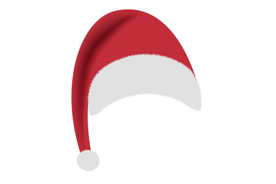 a christmas santa claus hat on a transparent background