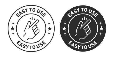 Easy to use rounded vector symbol set on white background