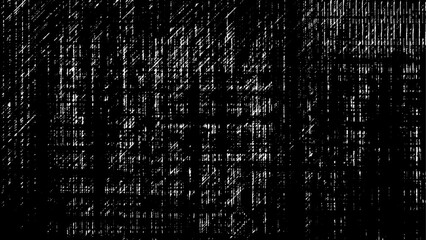 Black Glitch distorted grungy isolated layers. Dust Overlay Distress Grainy Grungy Effect. Scratched Grunge Urban Background Texture Vector.
