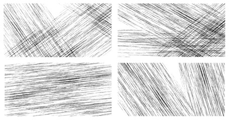 Overlay textures set stamp with grunge effect. black and white scratches overlay vector background.  