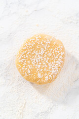 Panda shaped shortbread cookies with chocolate icing