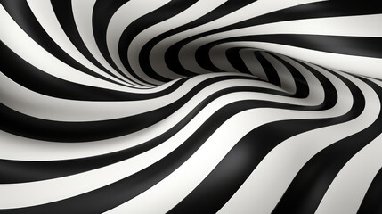 Black and white stripes. Abstract background. 3d render illustration.