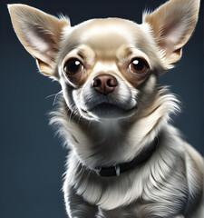 chihuahua close up. Professional studio portrait of a chihuahua little dog. generative AI