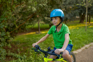 Naklejka premium Cildhood Days on Bike