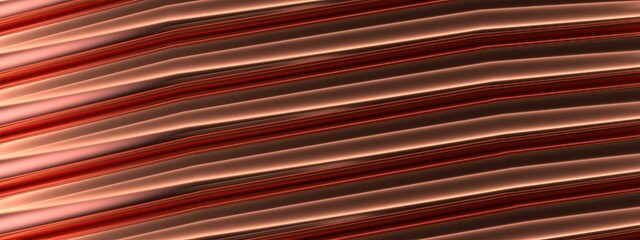 Metallic Elegant Modern 3D Rendering image background of copper overlapping coils