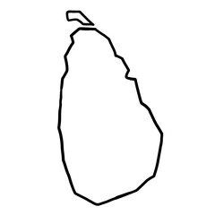 Fototapeta premium Sri Lanka simple outline