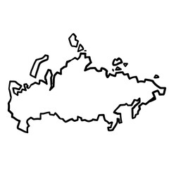 Russia simple outline