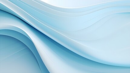 Abstract 3D Background of soft Waves in light blue Colors. Elegant Wallpaper 

