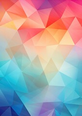 Fototapeta premium Abstract triangle wallpaper in light colorful pastel colors. Generative ai.