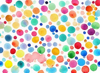 The illustration of Dots painted with watercolors, AI contents by firefly