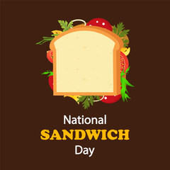 Sandwich National Day Banner, vector art illustration.