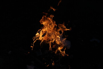 fire in the dark