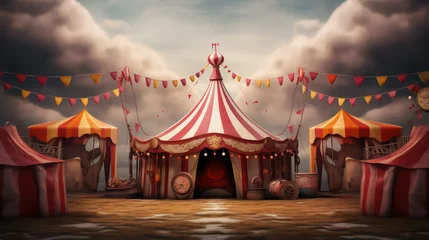 Selbstklebende Fototapeten circus tent on the stage © Zain Graphics