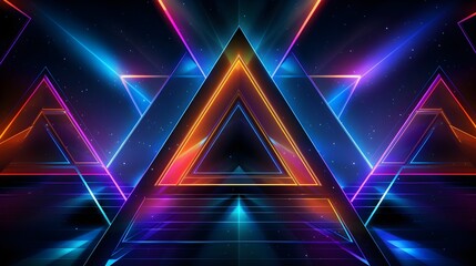 3D neon Triangle Backgrounds