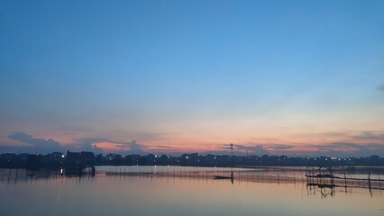 Malabon city sunrise at the dike