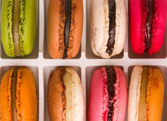 A macaron cake background texture