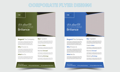 Creative Business Flyer Layout  With Two Colors
