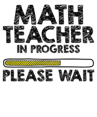 Math Teacher in Progress Please Wait School Teacher