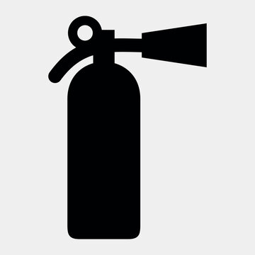 fire extinguisher vector icon isolated on white background