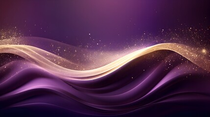 luxury abstract purple and golden glitter illustration background  - obrazy, fototapety, plakaty