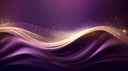 Deurstickers luxury abstract purple and golden glitter illustration background  © Alice