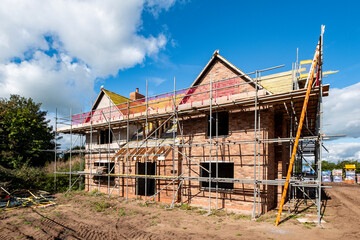 Houses under construction UK