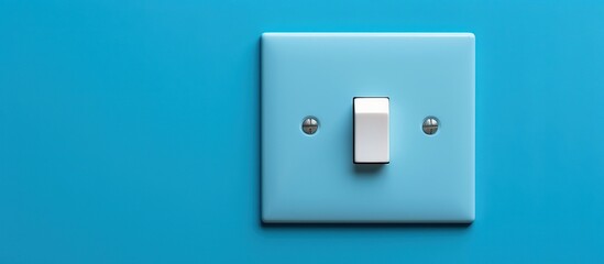Blue background with a switch