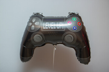 black balloon joystick on white background
