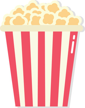 Naklejki Popcorn icon isolated on white background. Icon in flat style. Vector illustration