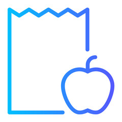 groceries gradient icon