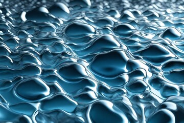 water drops on blue generated by AI technology