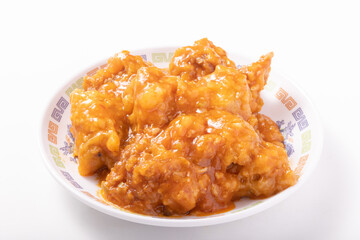 鶏の唐揚げ　チリソース