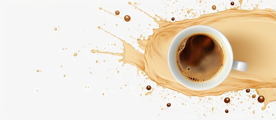 High resolution stock photo of coffee and tea stains on a isolated pastel background Copy space depicting circular and isolated marks left by cup bottoms in a café