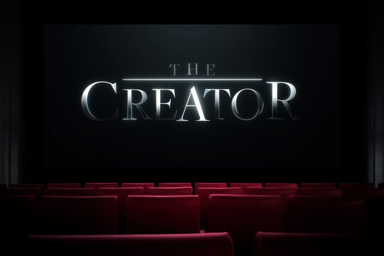 The Creator movie in the cinema. Watching a movie in the cinema. Astana, Kazakhstan - September 8, 2023.