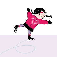 Dziewczynka na łyżwach © Magorzata